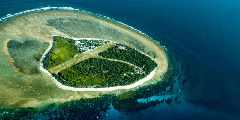 从空中俯瞰 Lady Elliot Island