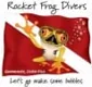 Rocket frog divers costa rica logo