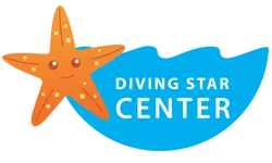Diving star Tauchcenter Logo Seestern mit Wasser