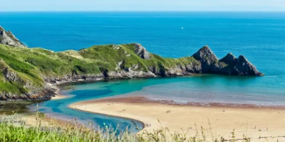 Strand und meer in wales